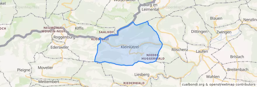 Mapa de ubicacion de Kleinlützel.
