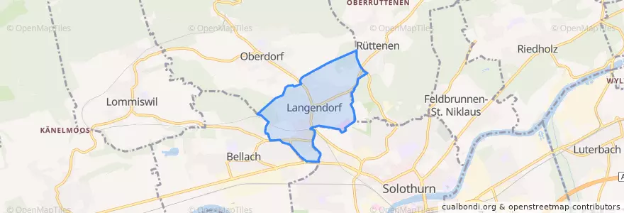 Mapa de ubicacion de Langendorf.