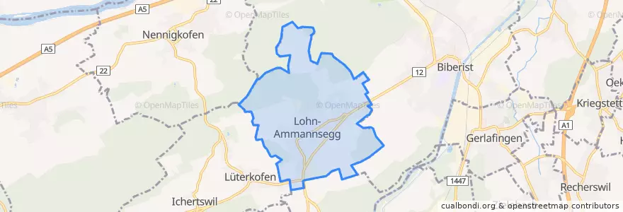 Mapa de ubicacion de Lohn-Ammannsegg.