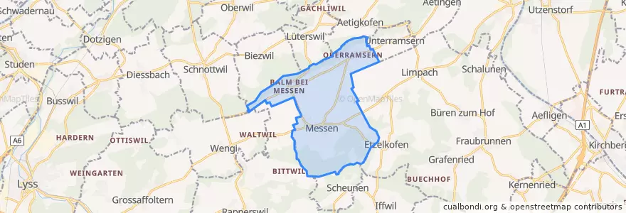 Mapa de ubicacion de Messen.