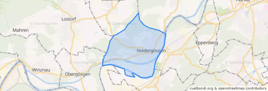 Mapa de ubicacion de Niedergösgen.