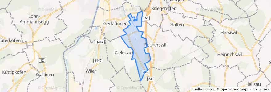 Mapa de ubicacion de Obergerlafingen.