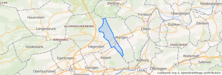 Mapa de ubicacion de Rickenbach (SO).