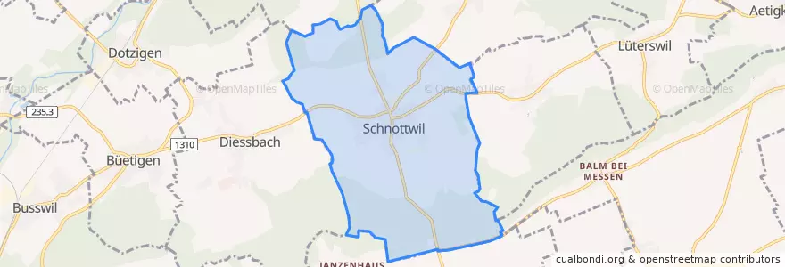 Mapa de ubicacion de Schnottwil.
