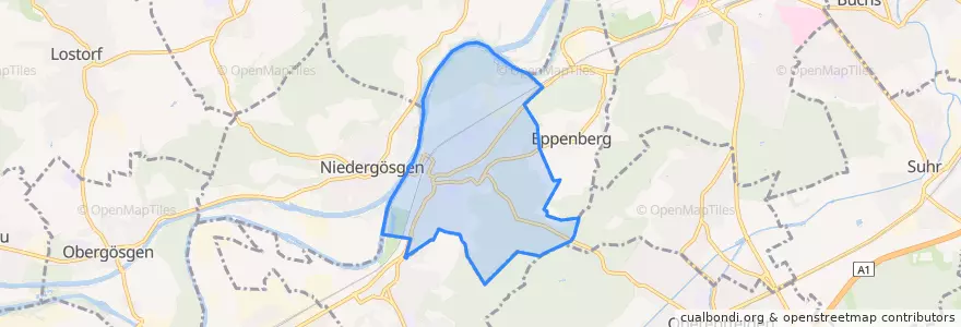Mapa de ubicacion de Schönenwerd.