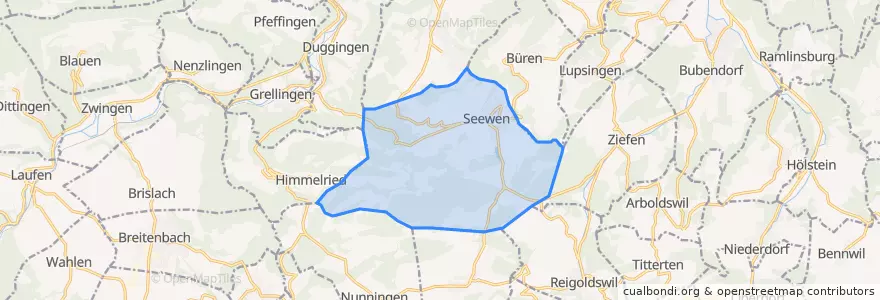 Mapa de ubicacion de Seewen.
