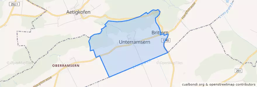 Mapa de ubicacion de Unterramsern.