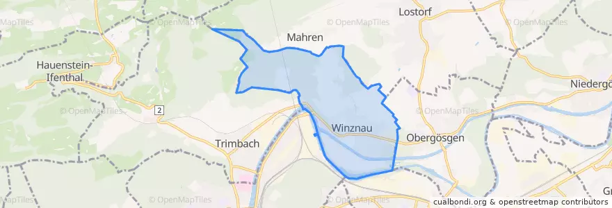 Mapa de ubicacion de Winznau.