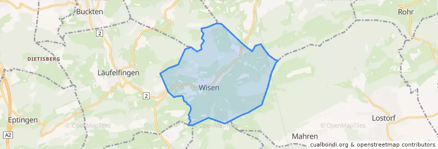 Mapa de ubicacion de Wisen (SO).