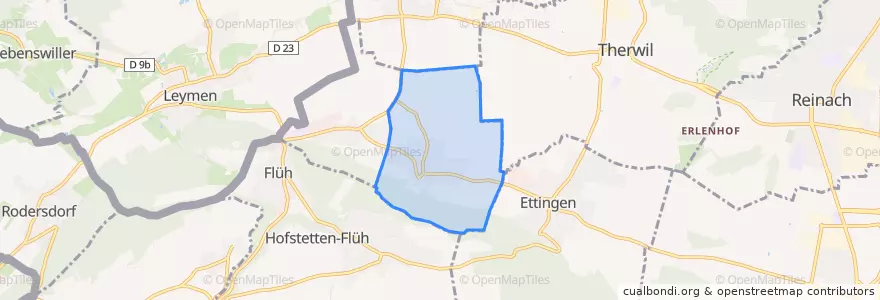 Mapa de ubicacion de Witterswil.