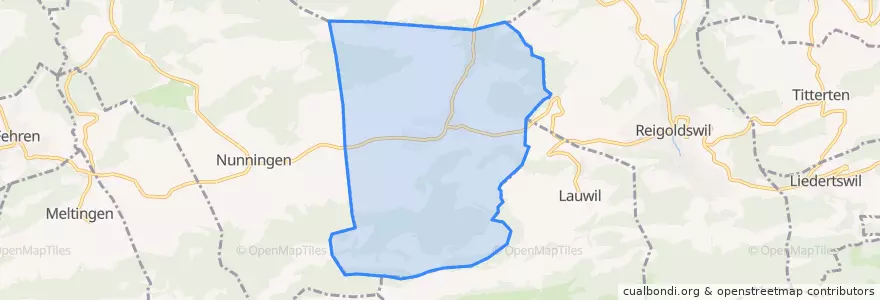 Mapa de ubicacion de Bretzwil.