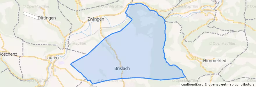 Mapa de ubicacion de Brislach.