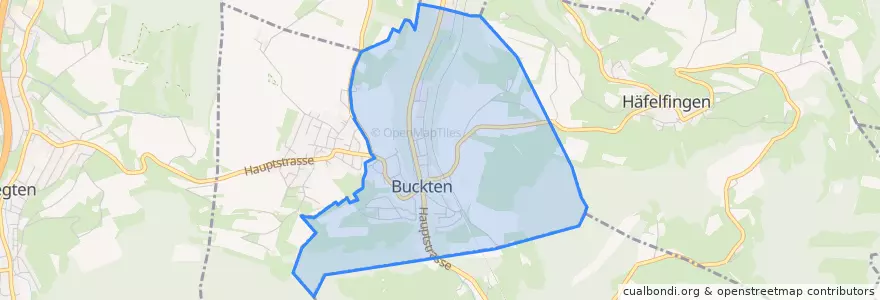 Mapa de ubicacion de Buckten.