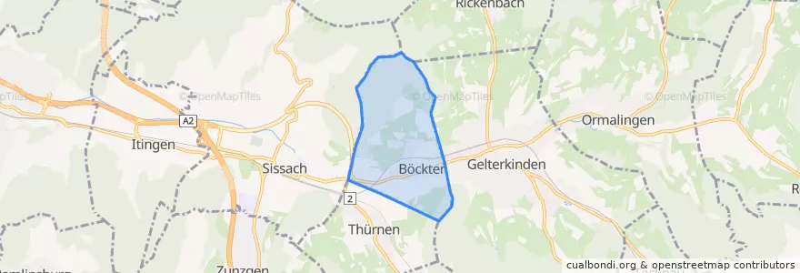 Mapa de ubicacion de Böckten.