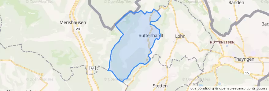 Mapa de ubicacion de Büttenhardt.