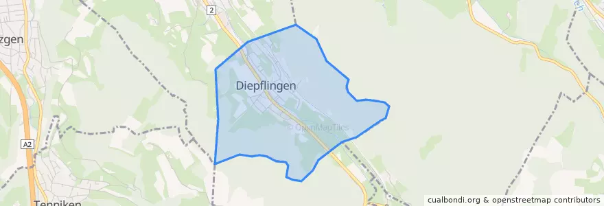 Mapa de ubicacion de Diepflingen.