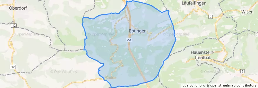 Mapa de ubicacion de Eptingen.