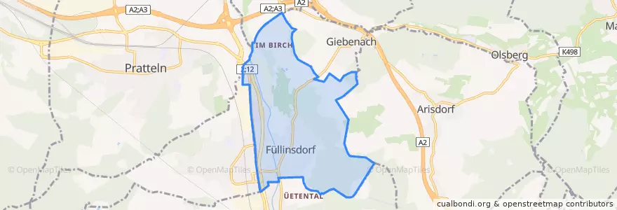 Mapa de ubicacion de Füllinsdorf.