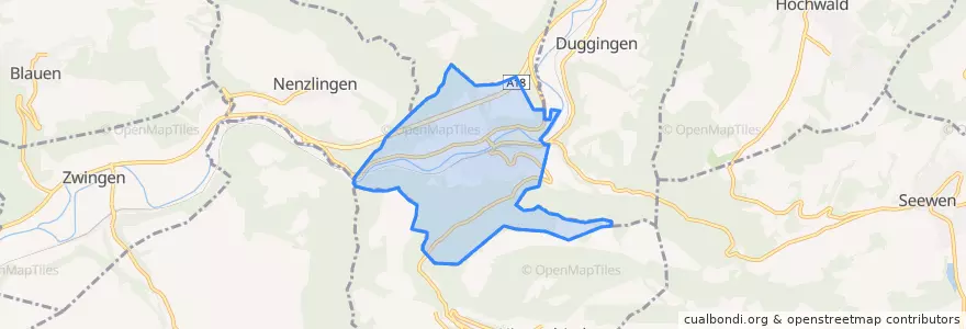 Mapa de ubicacion de Grellingen.