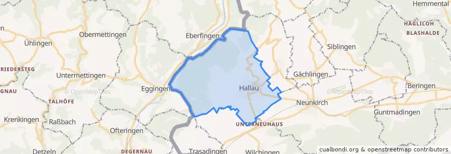 Mapa de ubicacion de Hallau.