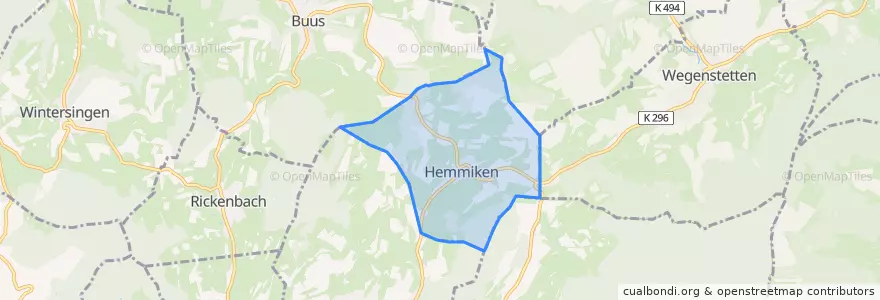 Mapa de ubicacion de Hemmiken.