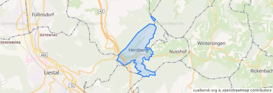 Mapa de ubicacion de Hersberg.