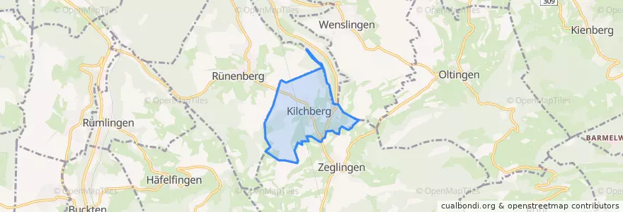Mapa de ubicacion de Kilchberg (BL).