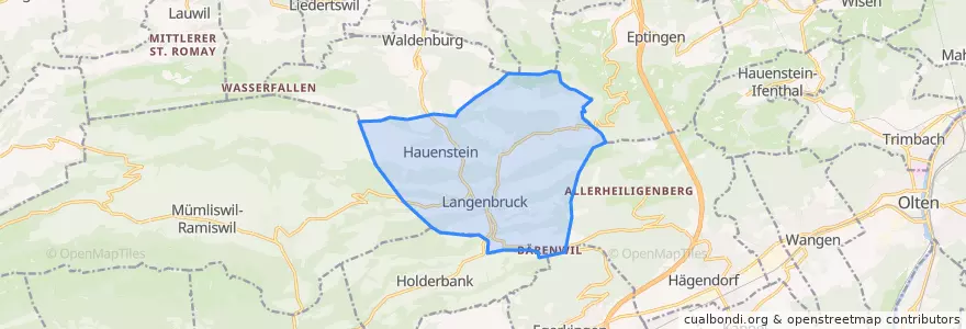Mapa de ubicacion de Langenbruck.