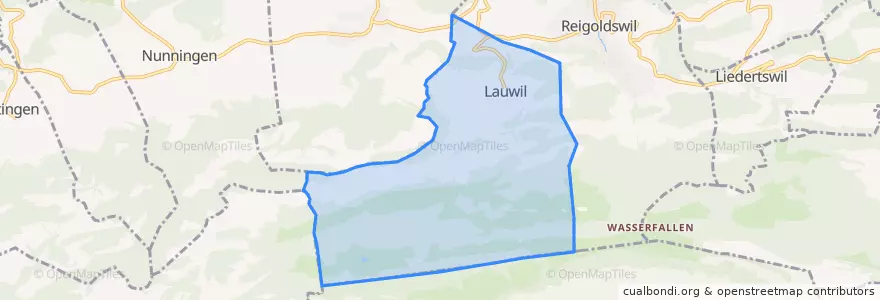 Mapa de ubicacion de Lauwil.