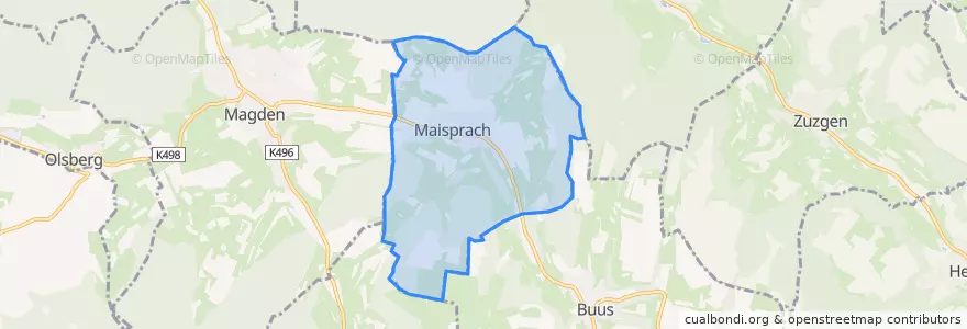 Mapa de ubicacion de Maisprach.