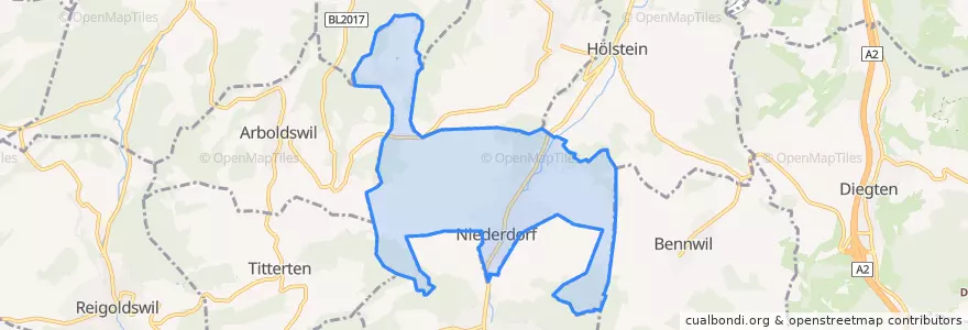Mapa de ubicacion de Niederdorf.