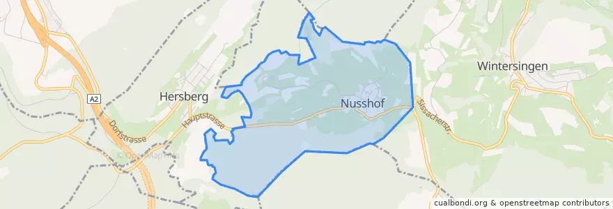 Mapa de ubicacion de Nusshof.