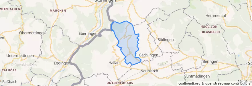 Mapa de ubicacion de Oberhallau.