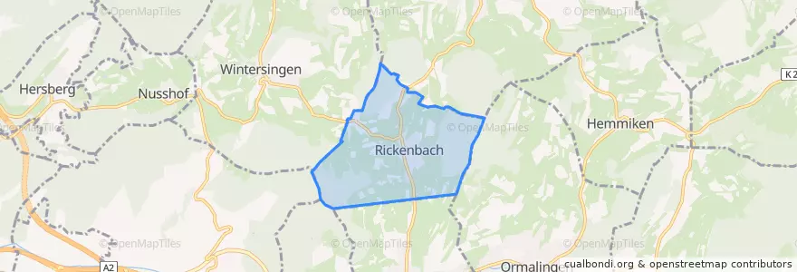 Mapa de ubicacion de Rickenbach (BL).