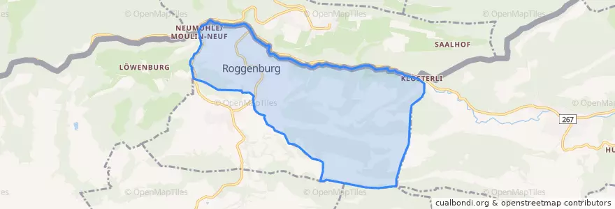 Mapa de ubicacion de Roggenburg.
