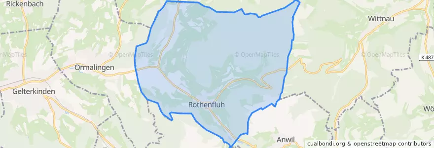 Mapa de ubicacion de Rothenfluh.