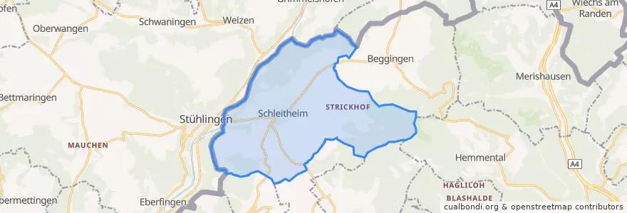 Mapa de ubicacion de Schleitheim.