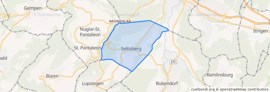Mapa de ubicacion de Seltisberg.