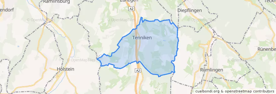 Mapa de ubicacion de Tenniken.