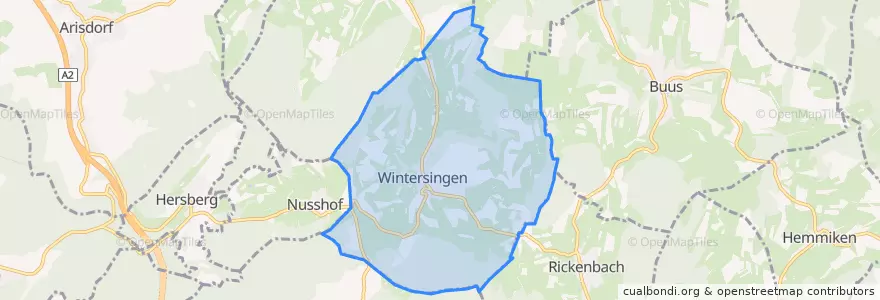 Mapa de ubicacion de Wintersingen.