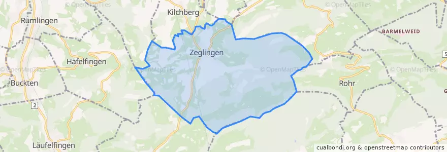Mapa de ubicacion de Zeglingen.