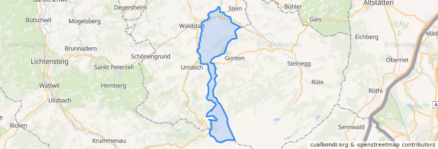 Mapa de ubicacion de Hundwil.