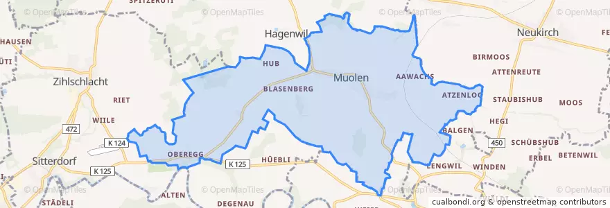 Mapa de ubicacion de Muolen.