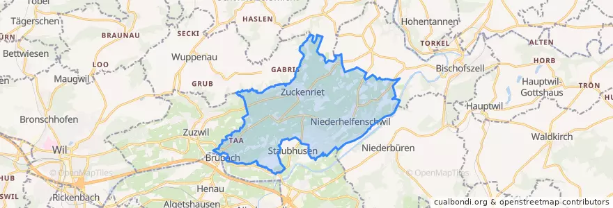 Mapa de ubicacion de Niederhelfenschwil.