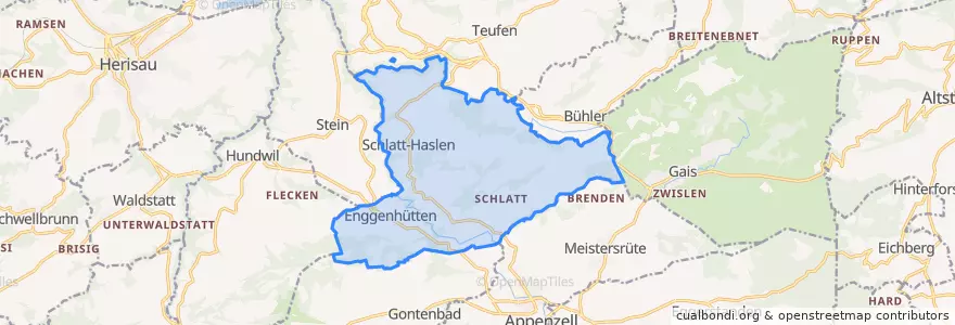 Mapa de ubicacion de Schlatt-Haslen.