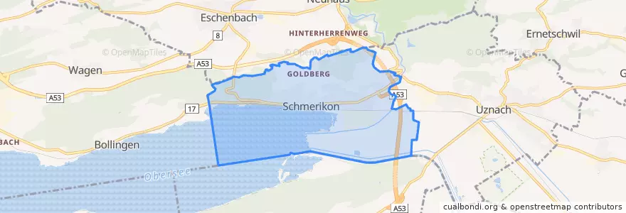 Mapa de ubicacion de Schmerikon.