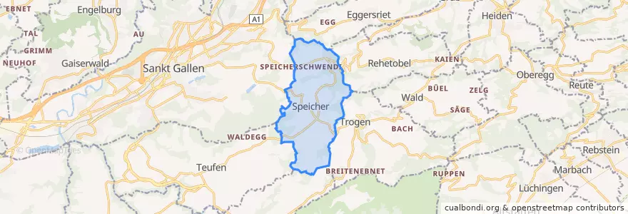 Mapa de ubicacion de Speicher.