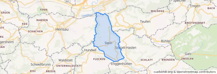 Mapa de ubicacion de Stein (AR).
