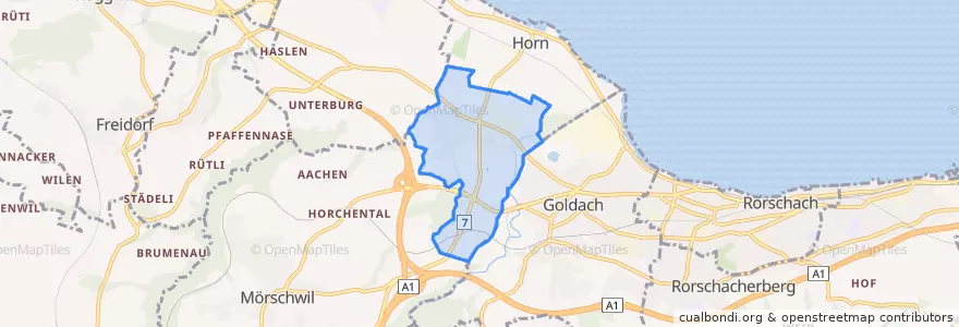 Mapa de ubicacion de Tübach.