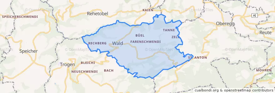 Mapa de ubicacion de Wald (AR).